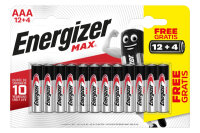 ENERGIZER Batterien Max AAA 1.5V E301532500 Blister 12+4...