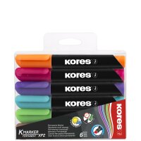Kores Marqueur permanent K MARKER, pointe biseautée