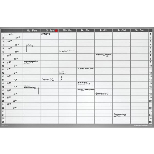 MAGNETOPLAN Planificateur Semaines CC 1249107S allemand 920x625mm