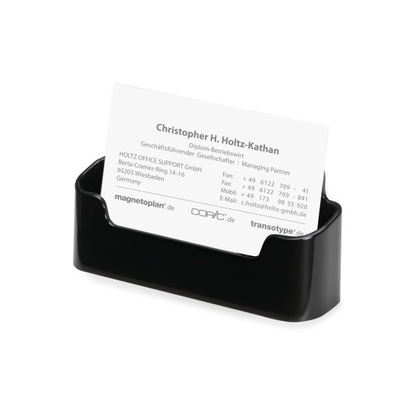 DEFLECTO Visitenkartenhalter 70104 schwarz