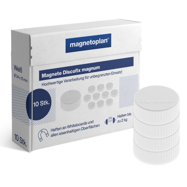 magnetoplan Discofix Rundmagnet "magnum", grau