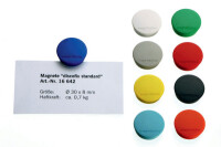 MAGNETOPLAN Magnet Discofix Standard 30mm 1664200 weiss, ca. 0.7 kg 10 Stk.