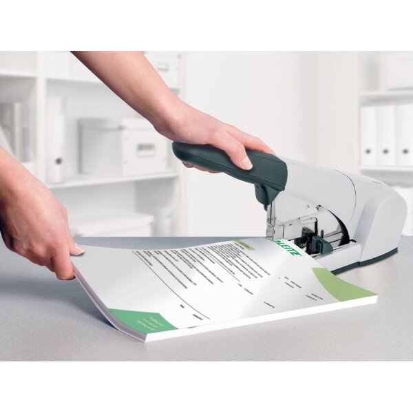 LEITZ Blockheftgerät Superheftgerät 5553, silber