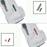 LEITZ Blockheftgerät Superheftgerät 5553, silber