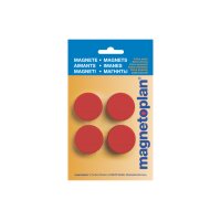 MAGNETOPLAN Aimants Magnum 16600406 rouge, Blister 4 pcs.