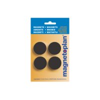 MAGNETOPLAN Aimants Magnum 16600412 noir, Blister 4 pcs.