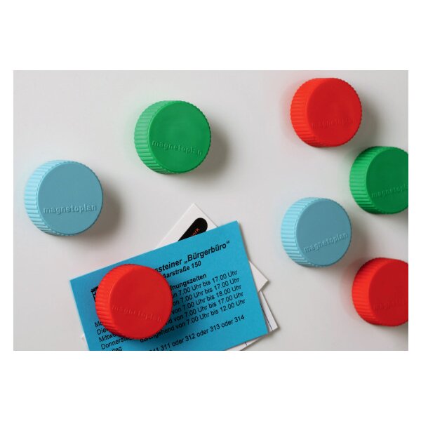 MAGNETOPLAN Haltemagnete Magnum 16600414 dunkelblau, Blister 4 Stk.
