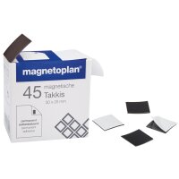 magnetoplan Takkis 30 x 20 mm, autocollant, noir