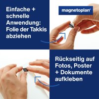 magnetoplan Takkis 30 x 20 mm, selbstklebend, schwarz