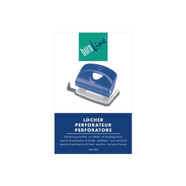 B&Uuml;ROLINE B&uuml;rolocher 166902 blau 20 Blatt