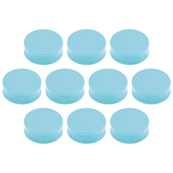 MAGNETOPLAN Aimant Ergo Large 10 pièces 16650103 bleu claire 34x17.5mm