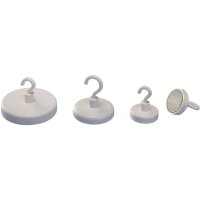 magnetoplan Hakenmagnet, weiss, Durchmesser: 36 mm