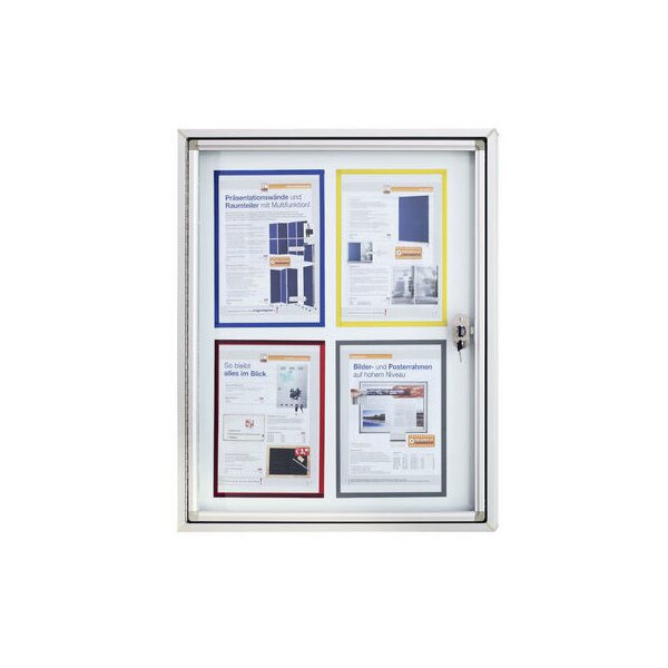 MAGNETOPLAN Schaukasten CC 1150x1125x65mm 1214300 Outdoor, magnetisch 12x A4