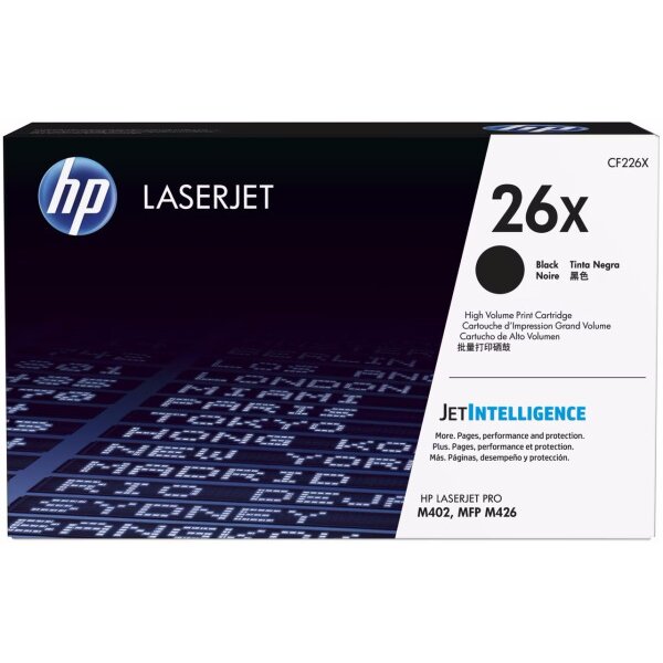 HP Cartouche toner 26X noir CF226X LJ Pro M402/MFP M426 9000 p.