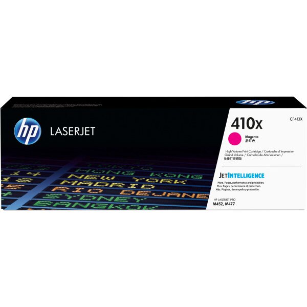 HP Cartouche toner 410X magenta CF413X CLJ Enterprise M452 5000 p.