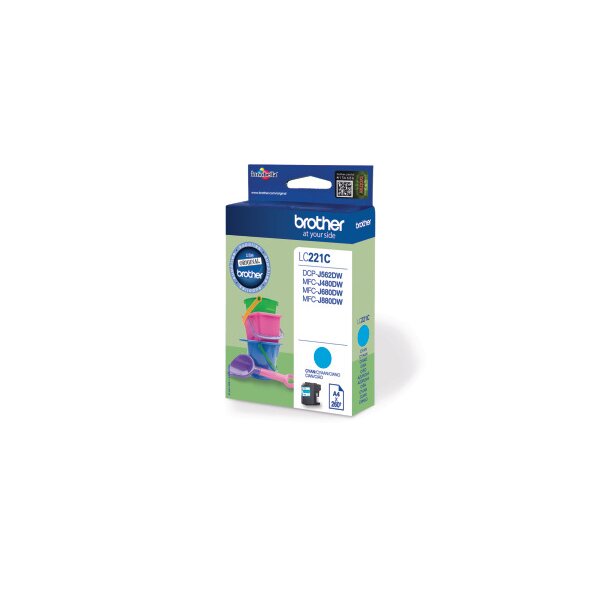 BROTHER Tintenpatrone cyan LC-221C MFC-J480/680/880 260 Seiten