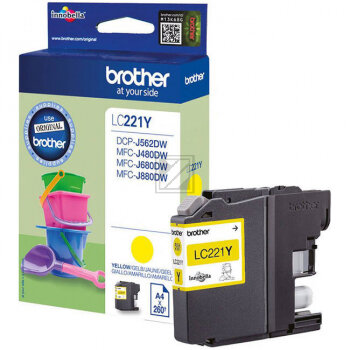 BROTHER Cartouche dencre yellow LC-221Y MFC-J480/680/880 260 pages