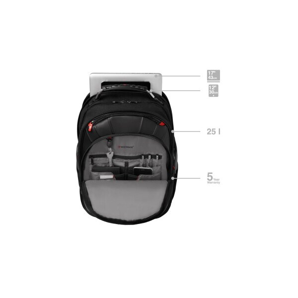 WENGER Notebook Backpack Pegasus 600639 17 inch grey