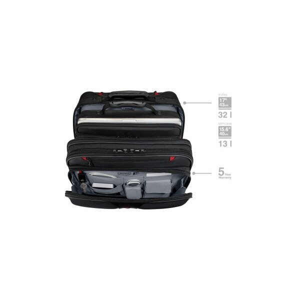 WENGER Notebook Trolley Patriot 600662 Trolley 17, Bag 15.4 pouces