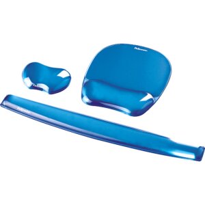 FELLOWES Handgelenkauflage Crystals 9113709 blau, für Tastatur, Gel