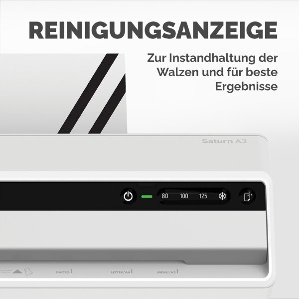 Fellowes Plastifieuse Saturn, format A3, blanc/gris