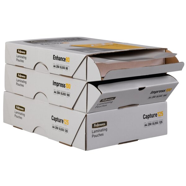 Fellowes Laminierfolientasche, DIN A4, 250 mic, Value Pack