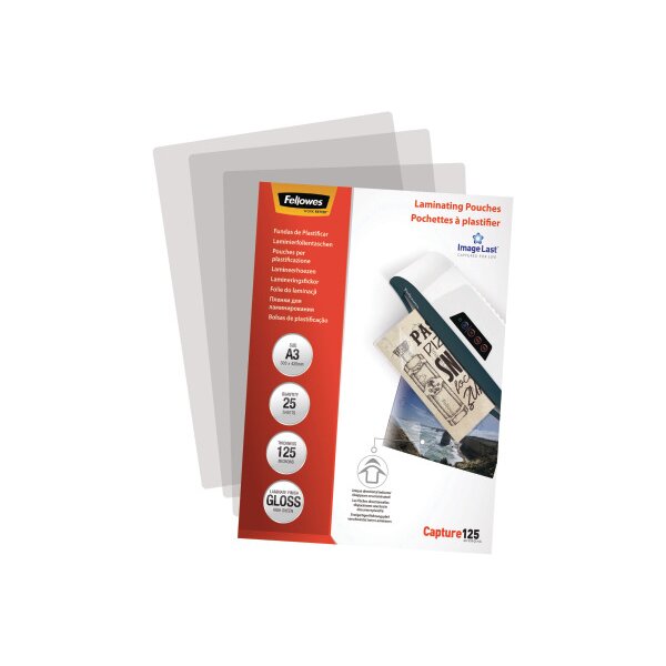 FELLOWES Pochettes à plastifier A3 5396501 brillant, 125my 25 pcs.