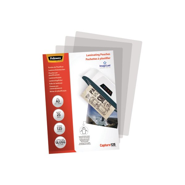 FELLOWES Pochettes à plastifier A3 5396501 brillant, 125my 25 pcs.