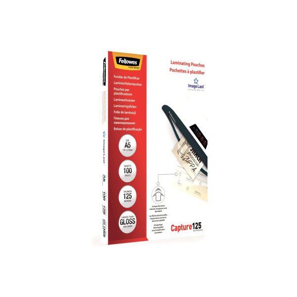 FELLOWES Laminiertasche A5 5307302 glanz, 125my 100 Stk
