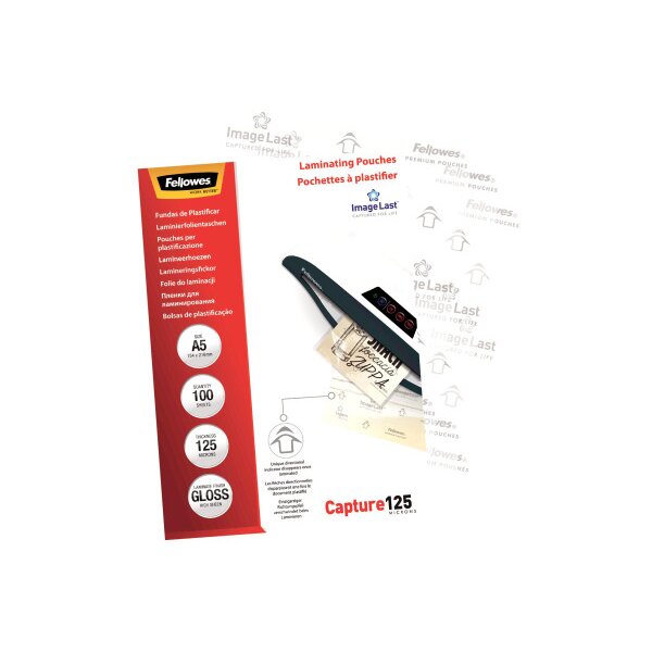 FELLOWES Laminiertasche A5 5307302 glanz, 125my 100 Stk