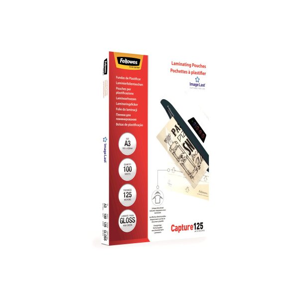 FELLOWES Laminiertasche A3 5307506 glanz, 125my 100 Stk