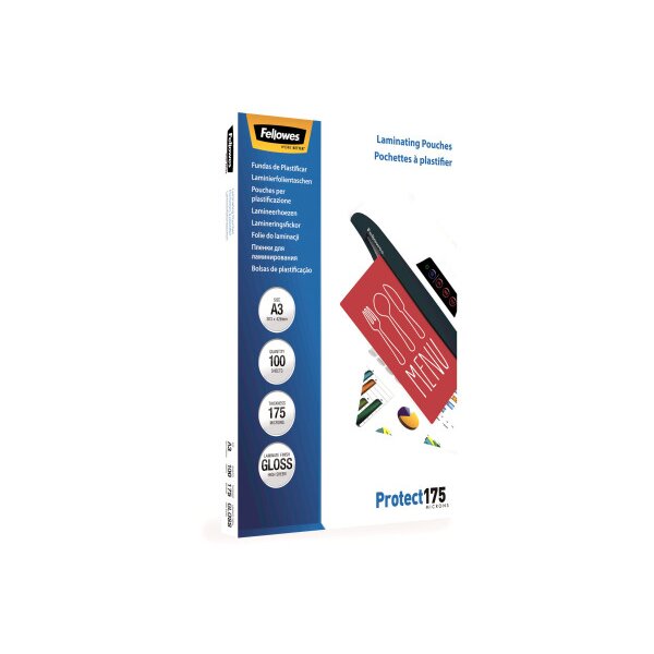 FELLOWES Pochettes à plastifier A3 5308803 brillant, 175my 100 pcs.
