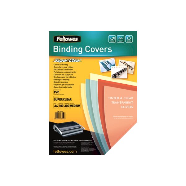 FELLOWES Deckblatt 53763 transparent 100 Stück