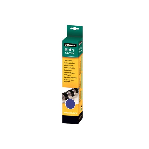 FELLOWES Reliure en plastique 8 mm 5330502 bleu, ronde 25 pcs.