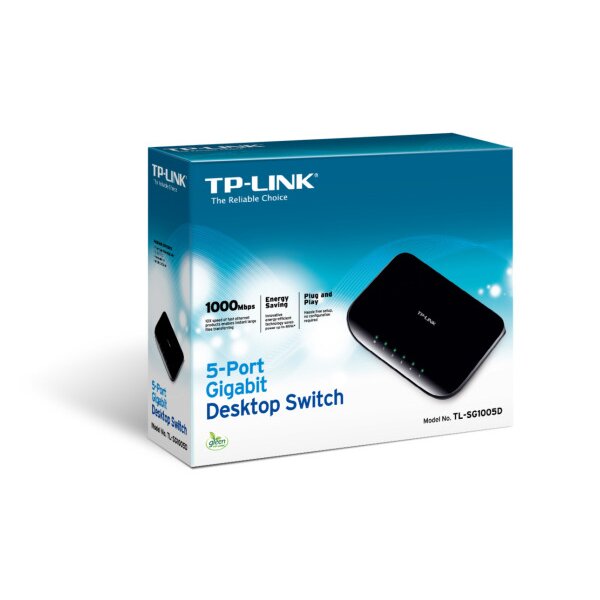 TP-LINK 5-Port-Gigabit-Desktop-Switch TLSG1005D 10/100/1000 Mbit/s