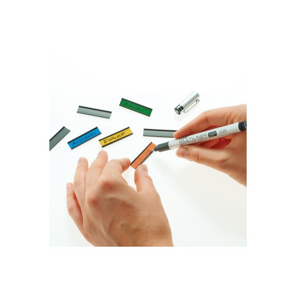MAGNETOPLAN Ferrocard Etiketten 80x15mm 1286702 gelb 115 Stück