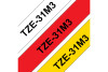 PTOUCH Ruban TZ-231/TZ-431/TZ-631 TZe-31M3 blanc/rouge/jaune 12 mm