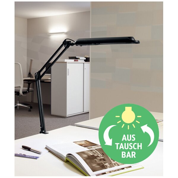 MAUL LED-Tischleuchte MAULatlantic, mit Klemmfuss, schwarz