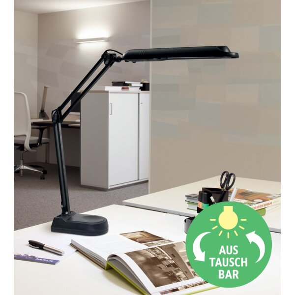 MAUL LED-Tischleuchte MAULatlantic, mit Standfuss, schwarz