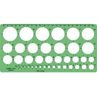 LINEX Kreisschablone 561400 1-35mm grün/transp.