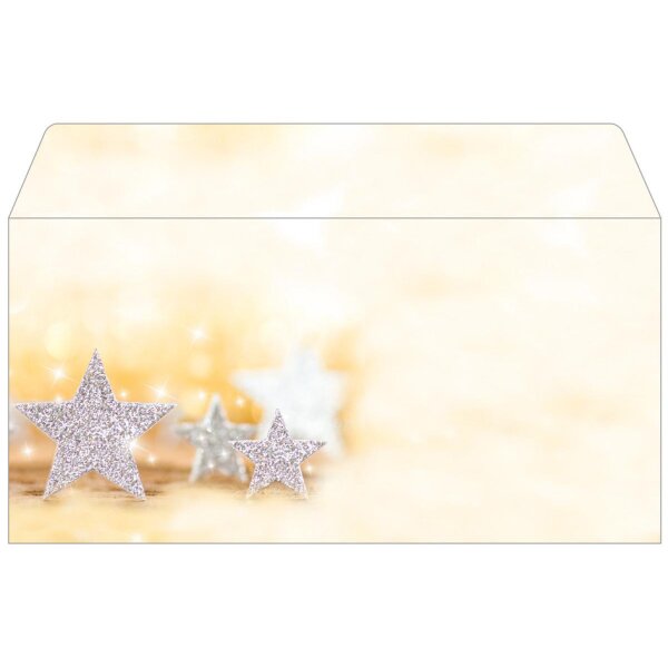 sigel Weihnachts-Umschlag "Glitter Stars", DIN lang