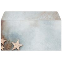 sigel Enveloppe à motif de Noël Blue Harmony, format long
