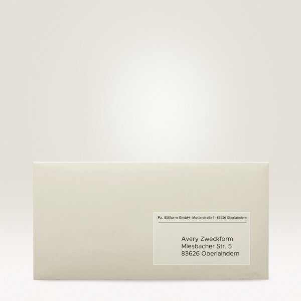 AVERY Zweckform Transparente Adress-Etiketten, 99,1 x 33,9mm