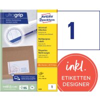 AVERY Zweckform Universal-Etiketten, 210 x 148 mm, weiss, A5
