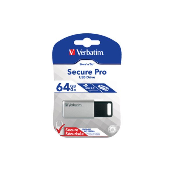 VERBATIM USB-Drive Secure Data Pro 64GB 98666 USB 3.0