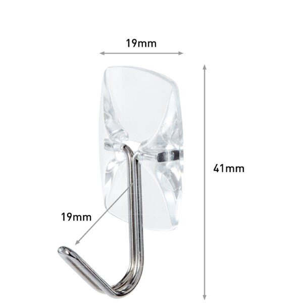 3M Command Crochet avec pointe en métal, transparent