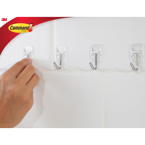 3M Command Crochet avec pointe en métal, transparent