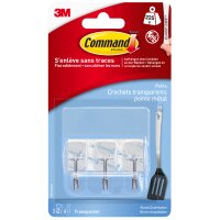 3M Command Crochet avec pointe en métal, transparent