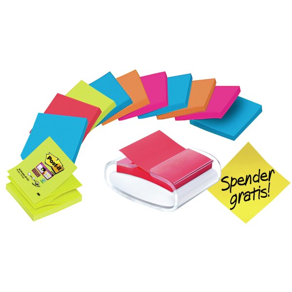 Post-it Z-Notes Spender, weiss, bestückt
