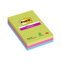 POST-IT Block Super Sticky 102x152mm 660-3SSUC 3-farbig...